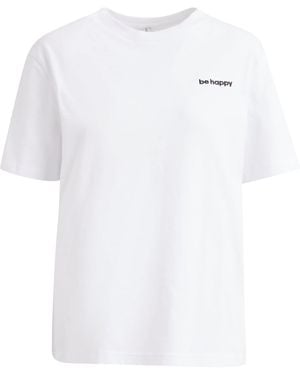 Mister Tee T-Shirt Be Happy - Weiß