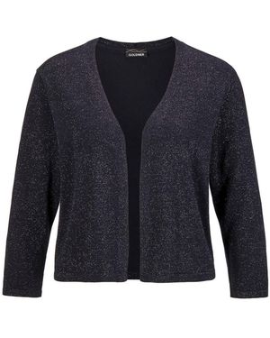 Goldner Strickjacke - Blau