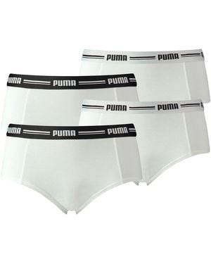 PUMA Panty Baumwolle (Packung, 4er Pack) - Weiß