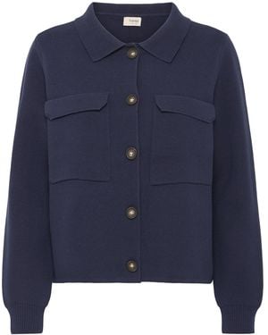 Fransa Strickjacke Frita - Blau