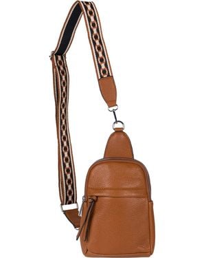 styleBREAKER Umhängetasche One Shoulder Rucksack Uni - Braun