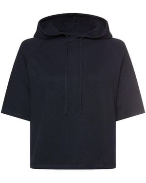 Camel Active Kurzarm Strickpullover Mit Kapuze - Blau
