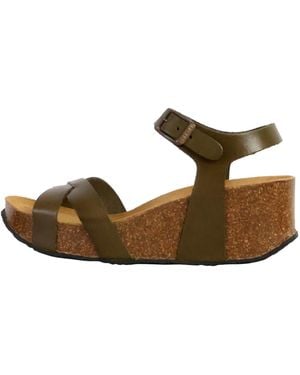 Plakton Sandale So Final Leder Keilsandalen - Braun