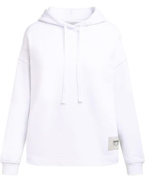 SENSES.THE LABEL Hoodie So:A Mit Rücken-Artwork - Weiß