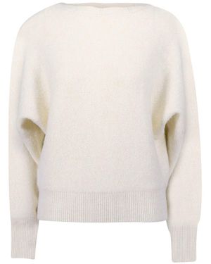 Zero Strickpullover Mit U-Boot Ausschnitt - Weiß