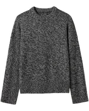 LILYSILK Pullover Wolle Und Kaschmir Oversize Pullover Mit Rundhalsausschnitt - Grau