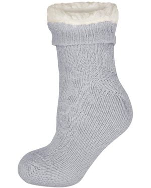Nur die Freizeitsocken Flausch Socken - Grau