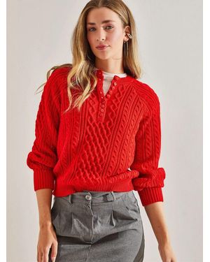 Bianco Lucci Pullover - Rot