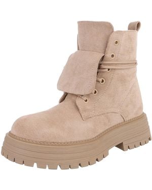 Ital-Design Schnürstiefelette - Natur