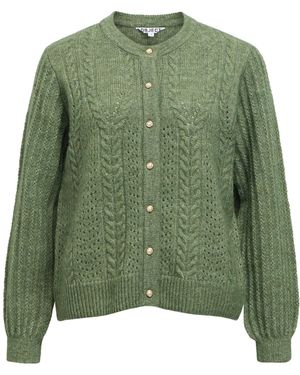 Object Strickjacke Objflora - Grün