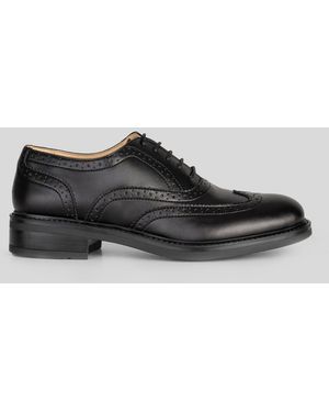 SOLARI MILANO Schnürschuh Brogue - Schwarz