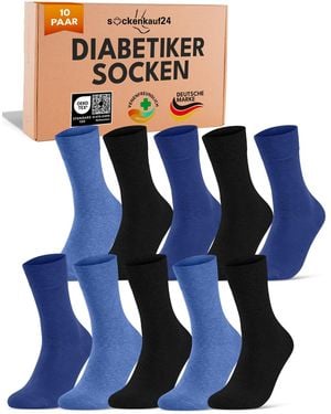 sockenkauf24 Socken Diabetiker Socken - Blau
