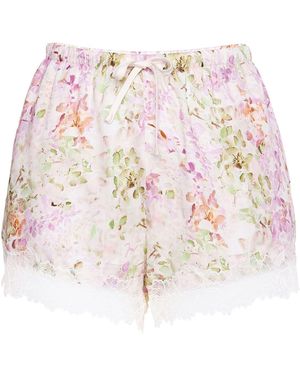 Joop! Pyjamashorts Floral - Weiß