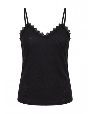MEETWEE Top V-Neck Summer Lace Vest - Schwarz