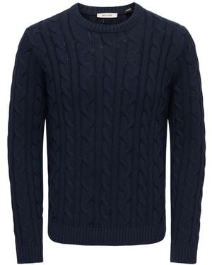 Only & Sons Pullover Onskim - Blau