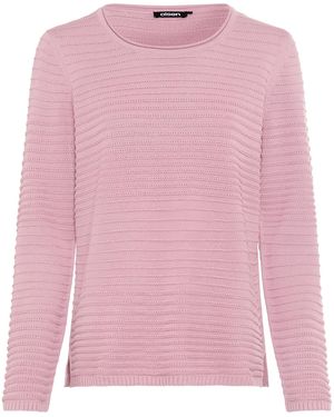 Olsen Pullover, Seitliche Schlitze - Pink