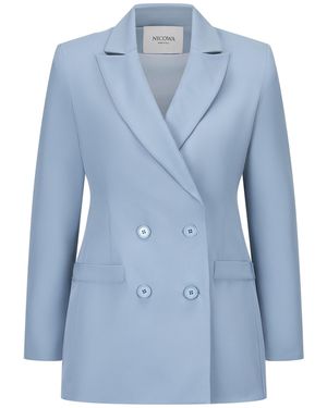 Nicowa Blazer Cornova, Twill Material-Mix, Made - Blau