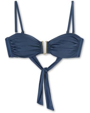 Calzedonia Bikinitop Shiny Satin - Blau