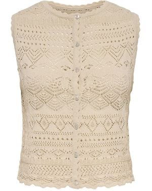 ONLY Strickweste Onlluza - Natur