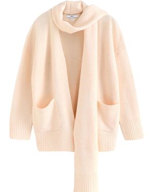 Next Strickjacke Und Schal - Weiß