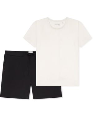 Schiesser Pyjama Mix & Relax - Weiß