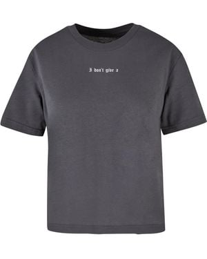 Mister Tee T-Shirt I Dont Give A F - Grau