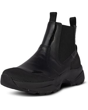 Woden Chelsea Boots Hega Patent - Schwarz