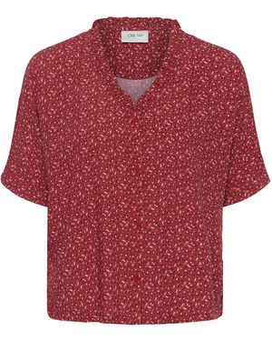 Cream Bluse - Rot