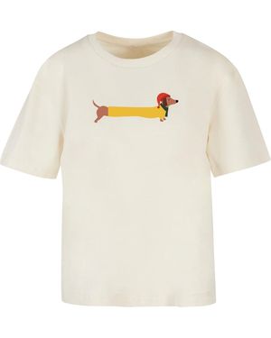 Merchcode T-Shirt Christmas Dog - Weiß