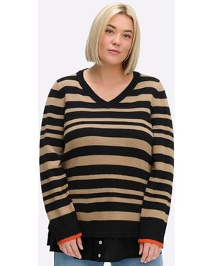 Sheego Pullover - Schwarz