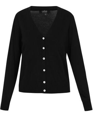 usha BLACK LABEL Strickjacke Classic Look - Schwarz