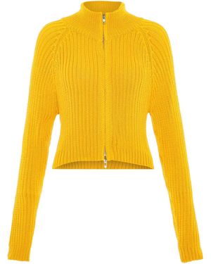 myMo Strickjacke - Gelb