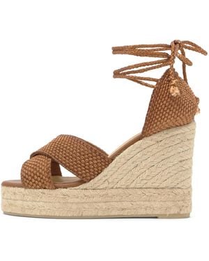 Castañer Castaer Keilsandalen Becca - Natur