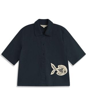 Thinking Mu Bluse Ane - Blau