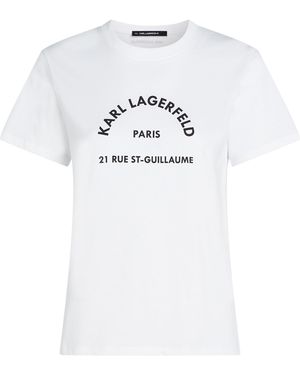 Karl Lagerfeld T-Shirt 'Rue St-Guillaume' - Weiß