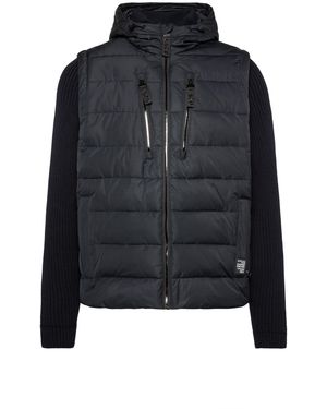 Camp David 2-In-1 Jacke Und Weste Mit Abtrennbaren Strickärmeln - Schwarz
