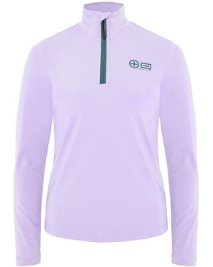 Chiemsee Fleecepullover Mit Auffälligem Plusminus-Print - Lila