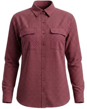 Radwa Bluse Soft Warm Flannel Shirt - Lila