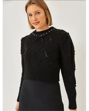 Bianco Lucci Pullover - Schwarz