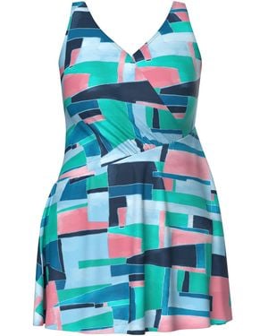 Ulla Popken Badeanzugkleid - Blau