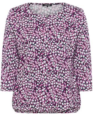 Olsen Shirt, Mit Elastischem Saum - Lila