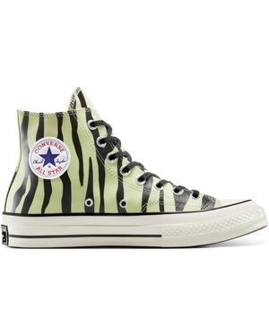 Converse Sneaker High Chuck 70 Glow-In-The-Dark Zebra Print - Grün