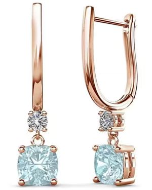 ROUGEMONT Jewellery Ohrringe Elegante Creolen Ohrringe Topas - Weiß
