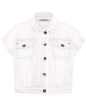Frieda & Freddies Jeansweste Denim Vest - Weiß