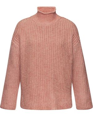 Buffalo Stehkragenpullover in Melange-Optik - Pink