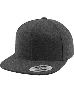 Flexfit Cap Melton Wool - Schwarz