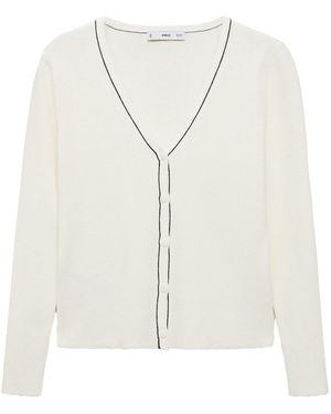 Mango Strickjacke 'Shadowin' - Weiß