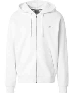 HUGO Sweatjacke Dapozip - Weiß