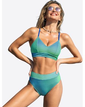 CUPSHE Bikini High Waist - Blau