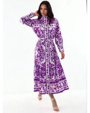 Msn-Collection Kleid Maxi - Lila